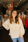 Ollie Gauze Peplum Top // Natural