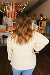 Ollie Gauze Peplum Top // Natural